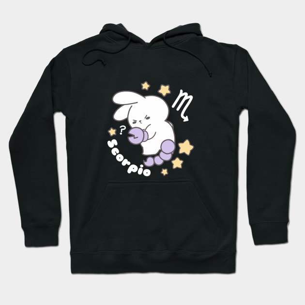 Loppitokki Bunny Embracing Scorpio Zodiac Magic Hoodie by LoppiTokki